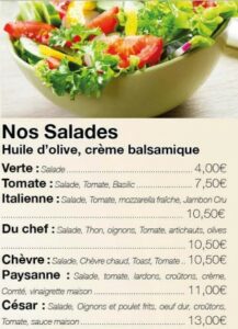 Nos salades
