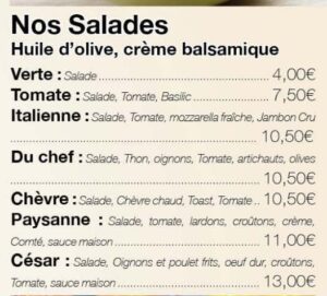 Nos Salades